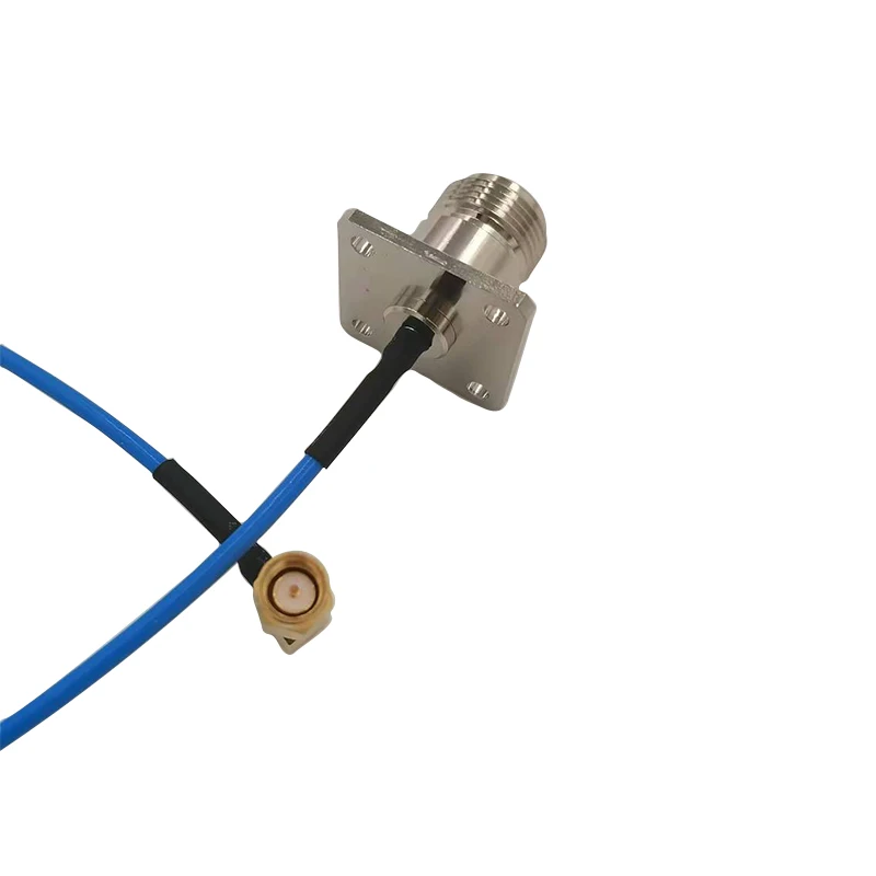 product brass n female flange to for right angle male connector rg405 rf cable assembly-1