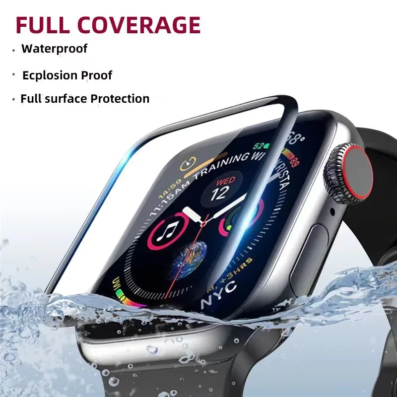 Hwl Pmma Protective Flexible Watch Tempered Glass Film For Apple Watch