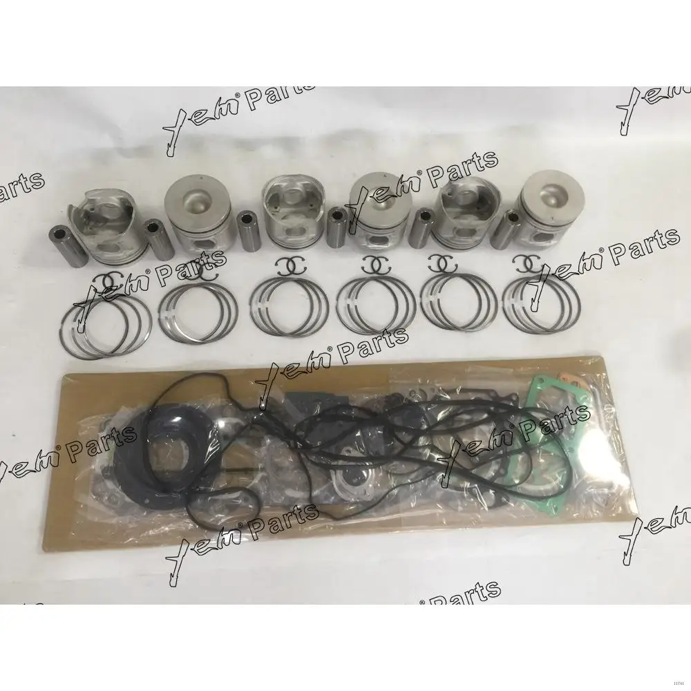 6D16 Repair Kit With Head Gasket Set Cylinder Piston Rings for Mitsubishi