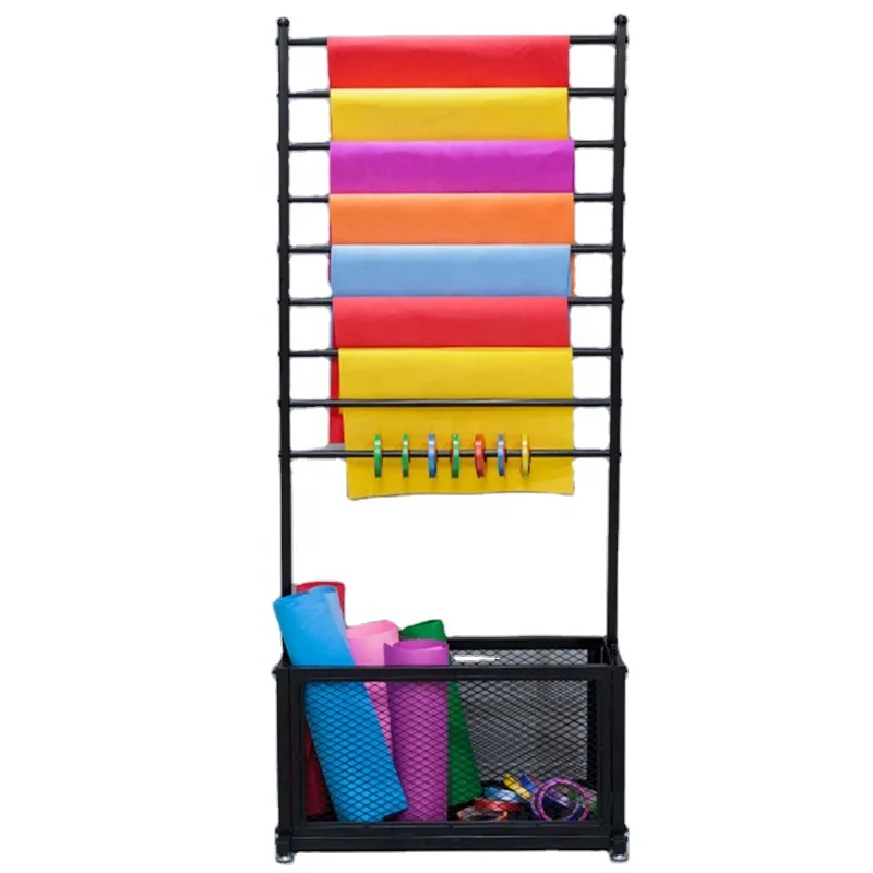 Multilayer Shop Yoga Mat Carpet Rug Curtain Scarf Shawl Gift Ribbon Flower Wrapping Paper Metal Display Stand Storage Rack