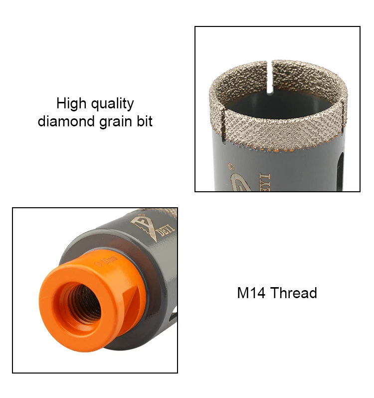 product m14 diamond core drill bit vacuum brazed tile hole saw cutting tool for class drilling core bits-16