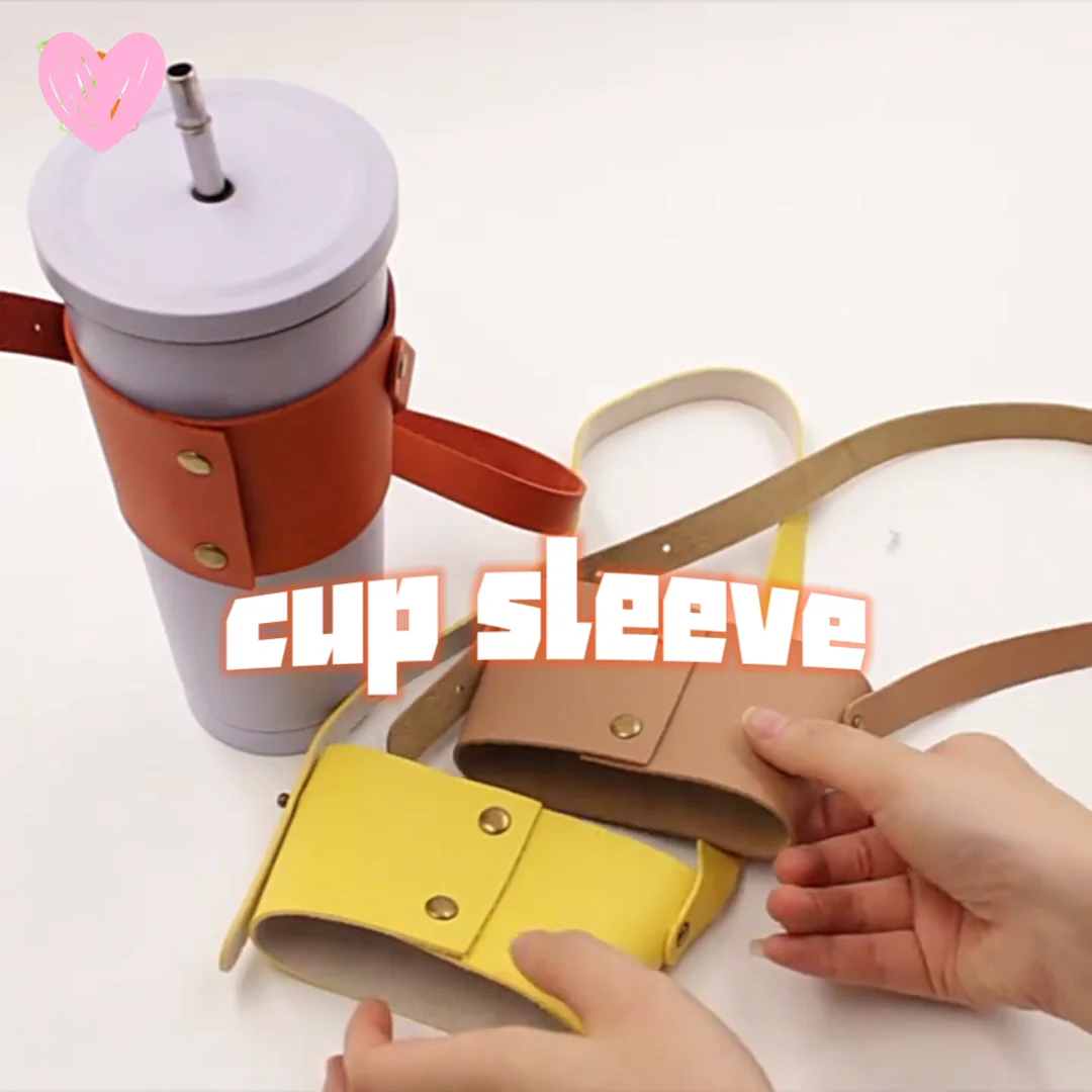 Personalised Leather Coffee Cup Sleeve Reusable Takeaway Cup -  Israel