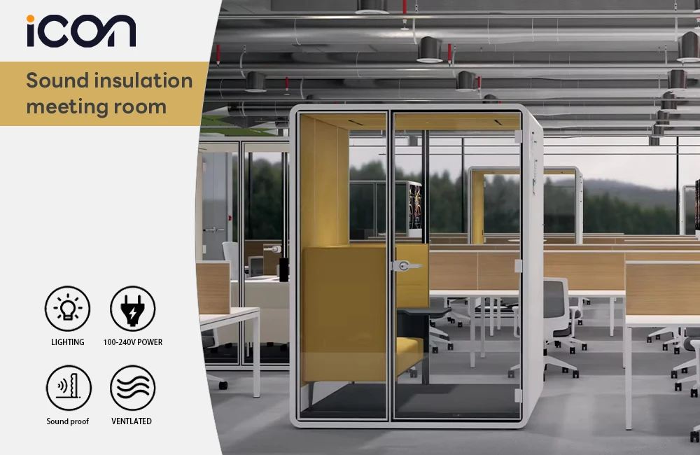 Modern Modular Furniture Easy Assemble Removable Office Phone Booth Fashion Noise Isolation Cabin Soundproof Silence Office Pod
