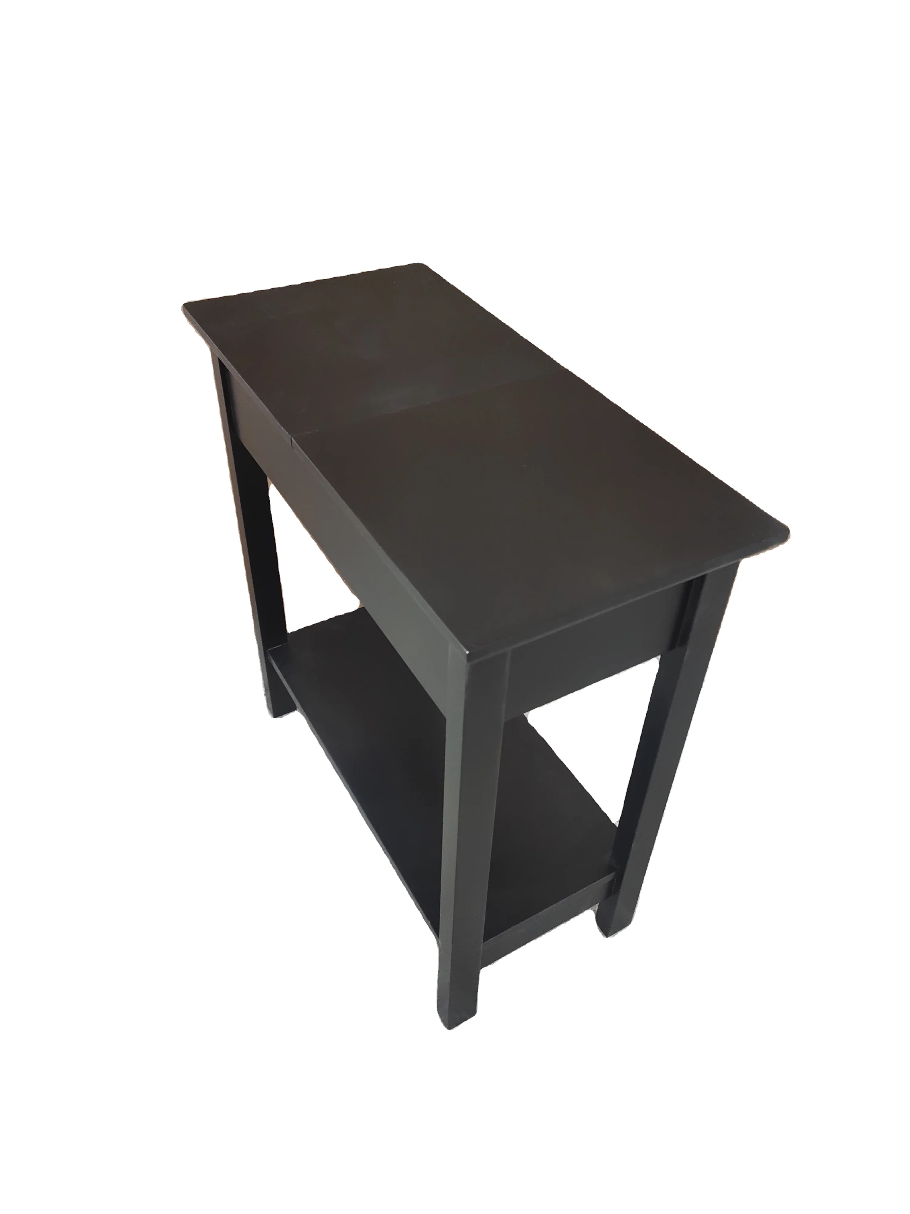 Flip Top End Table with Hidden Storage Compartment Night Stand Bedside Table