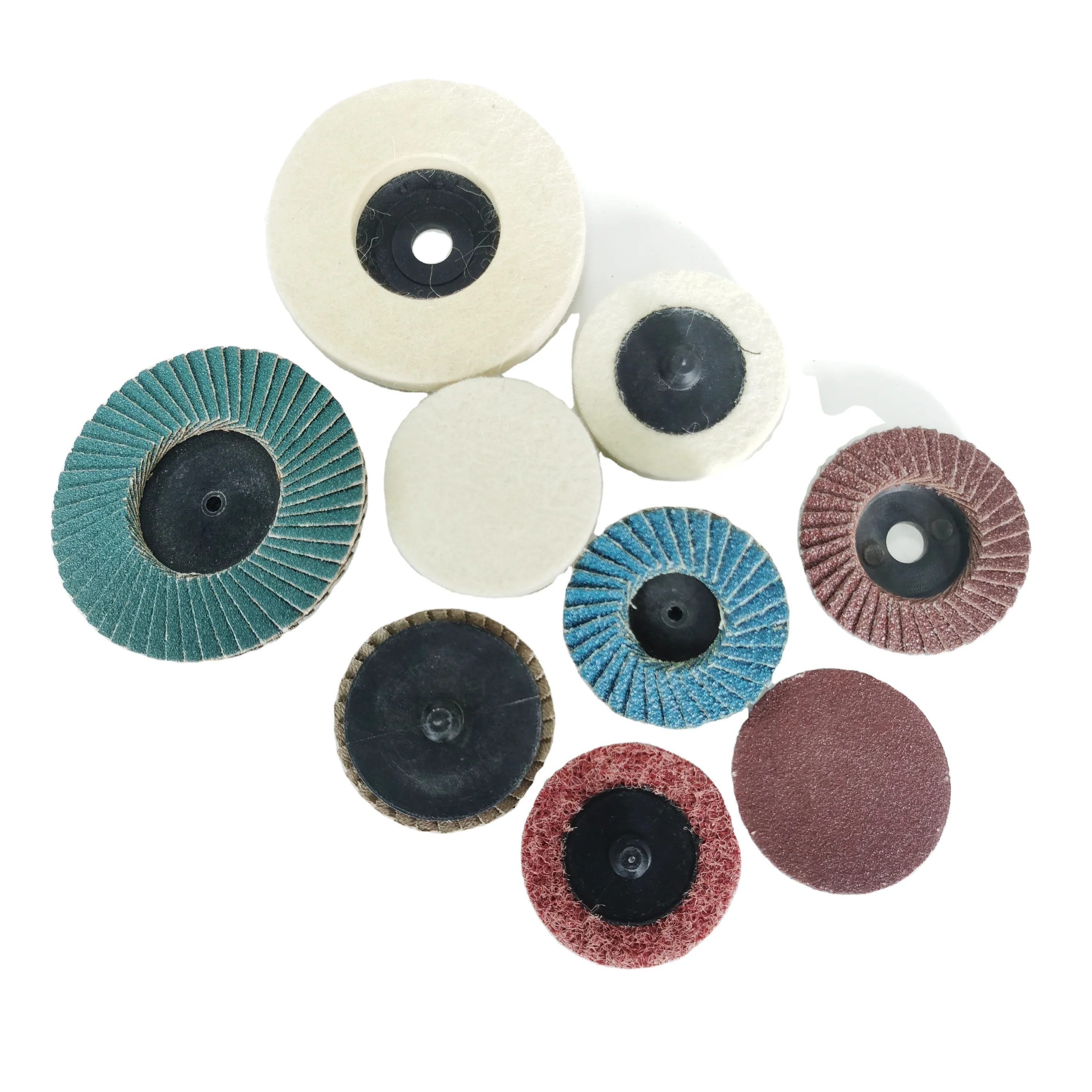 Mini Quick on DIY Set Flap Disc Mini Abrasive Discs Set with Nylon Plastic Backing Fast Easy Install for Home Grinding Metal