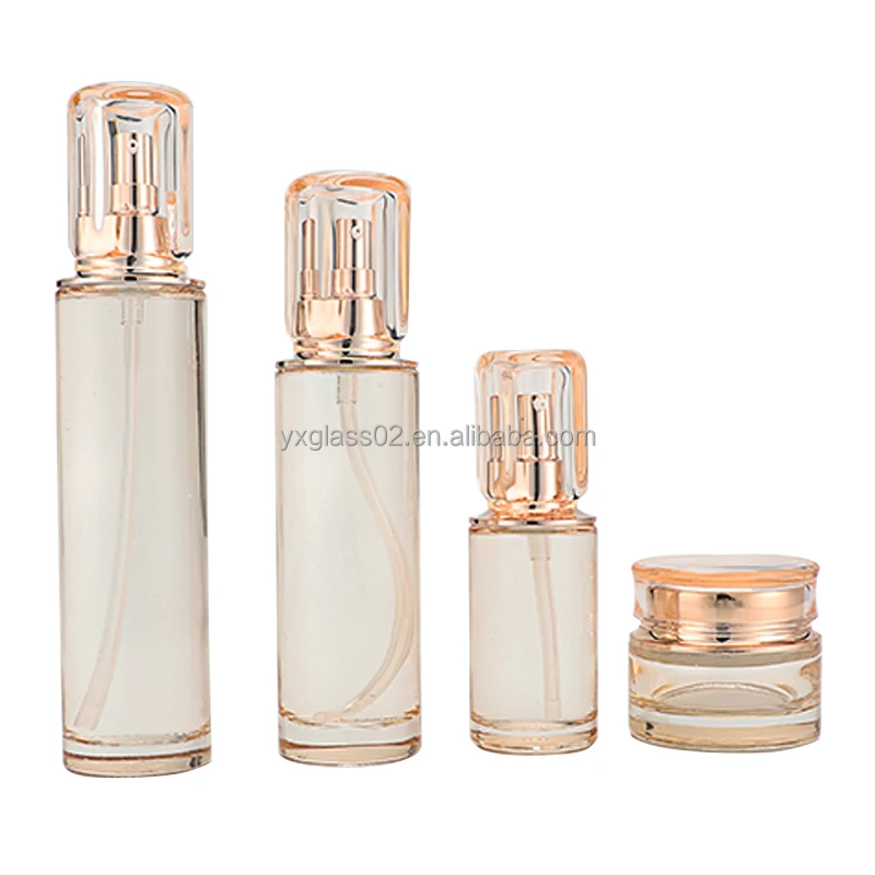 Cosmetic glass bottle set CBP series same style skincare glass packaging container luxury skincare packaging supplier factory