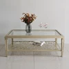 Light luxury silver steel glass-130cm