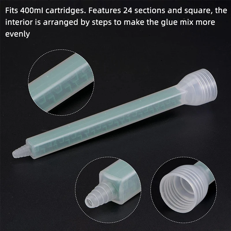 F-f0824t Disposable Static Mixer Tip 10:1 Mixing Nozzles Plastic Mixing ...