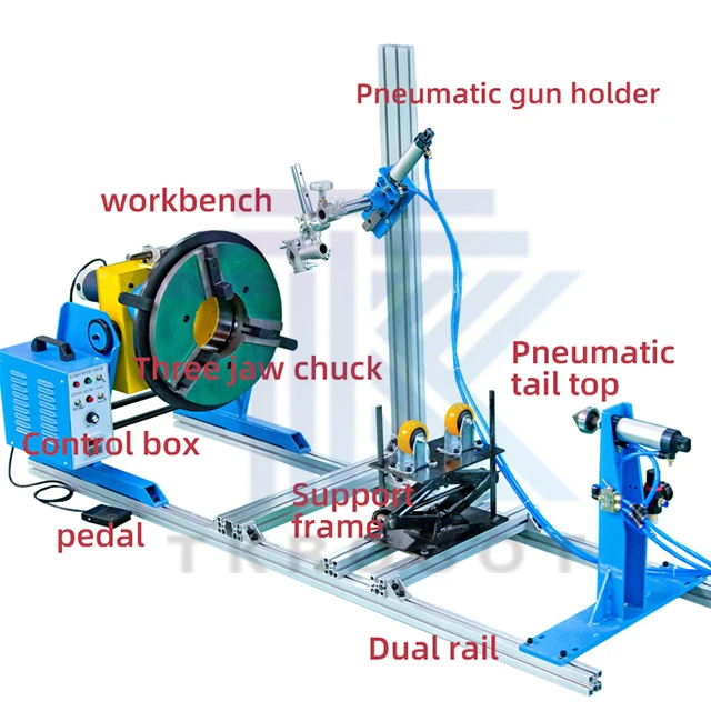 TKweld Custom Multi-Functional CNC Automatic Rotary Welding Positioner Construction Motor Ranging 30kg to 600kg+
