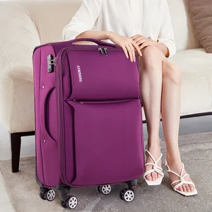 Modern 20 Inch Oxford Cloth Trolley Case Universal Wheel Suitcase Luggage for Male & Female  Boarding Password Box Travel Case