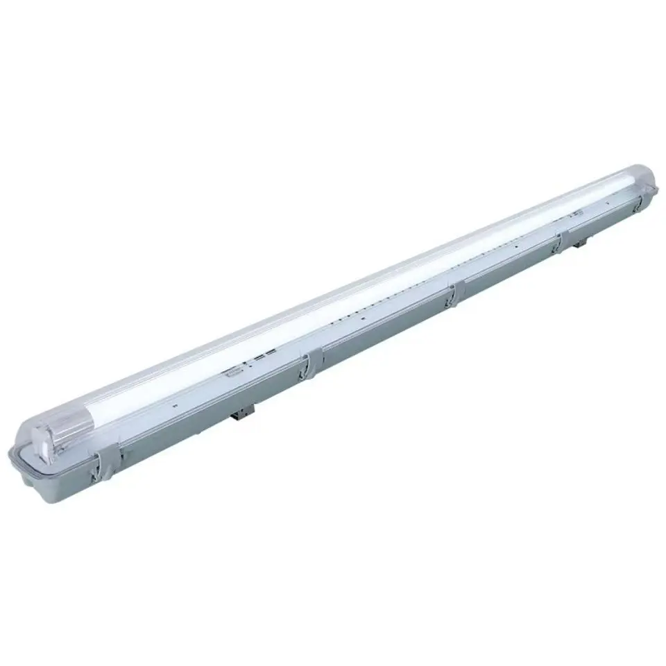 Luce Led Tri-proof Singola/Doppia Tubo per Officina Magazzino Tunnel Impermeabile Antipolvere 1,2 m Guscio con Supporto Zhao'hong Lighting