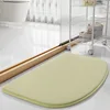 Memory Foam Bathroom Mat - Solid Light Green