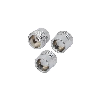 Customized CNC Machined F18 to M24 Thread Water Faucet Adapter Connector Silver Tone