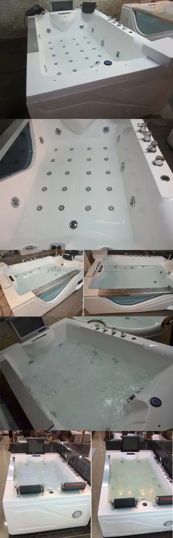 Factory Sell Cheap Freestanding Whirlpool Bath Tub Bubble Soaking 2