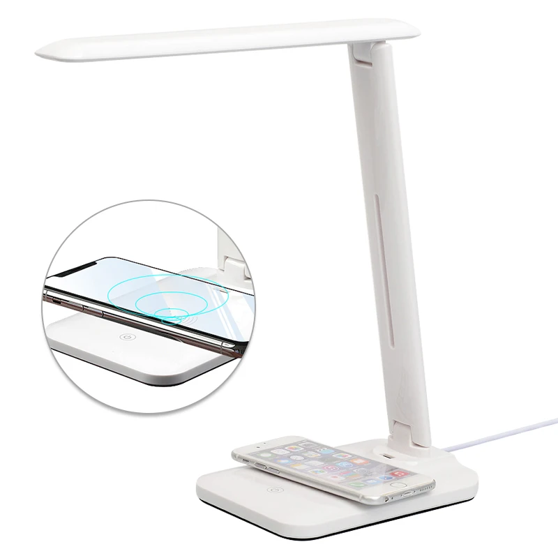USB Charging Desk Lamp 10W Wireless Charger Table Light