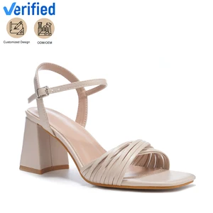 Elegant High Heel Sandals with Criss-Cross Pu Leather Straps Comfortable Slip-On Design for Parties Soft and Lightweight Feature