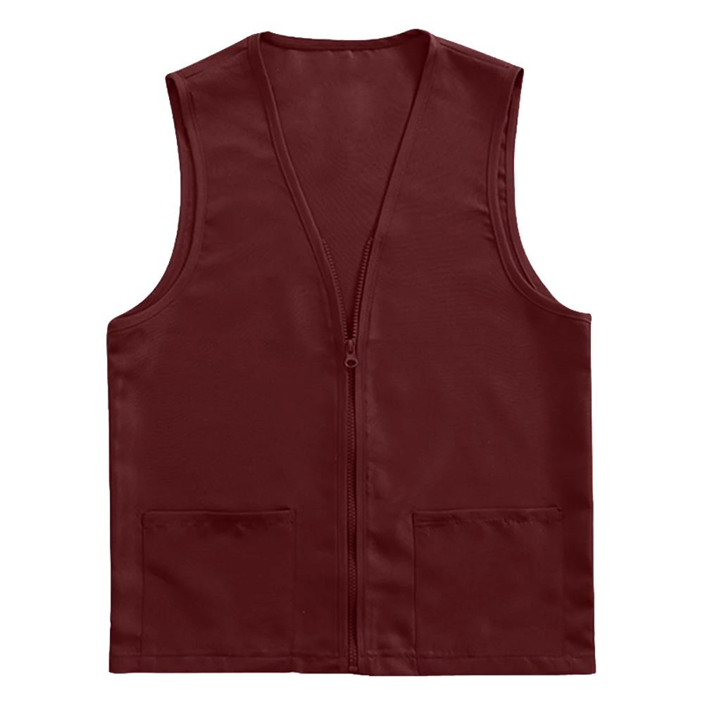 Customized Staff Uniform Classic Waiter Waitress Sleeveless Hotel Bar Restaurant Uniform Coat Vest Wait