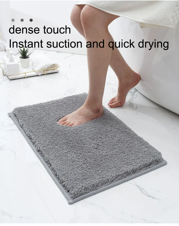 Quick-Dry Super Absorbent Memory Foam Bath Mats - Non-Slip Bathroom Rugs in 40*60cm, 50*80cm, 60*90cm Sizes, Soft Floor Mats for Kitchen and Entrance supplier