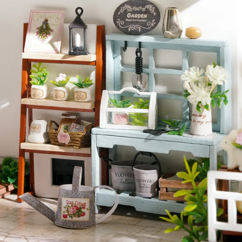 DIY Dollhouse Handmade Wooden Miniature Furniture Toy