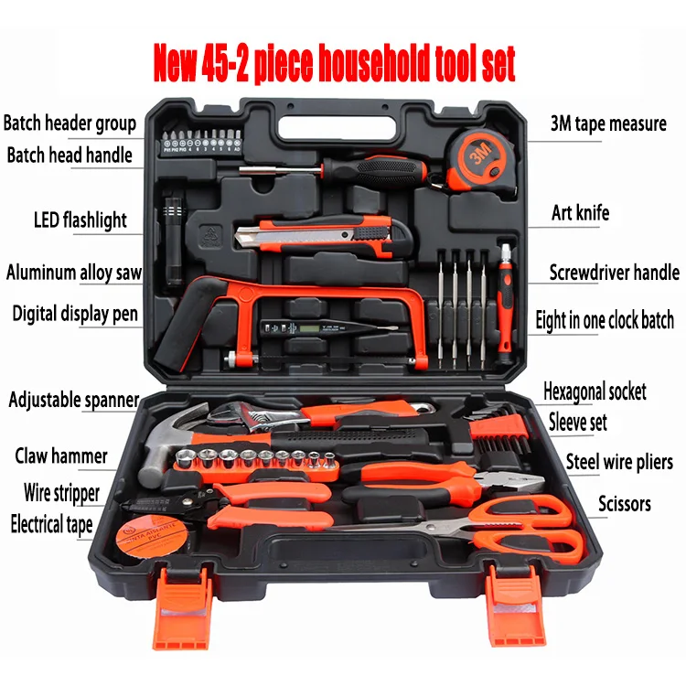 Custom High Quality Hand Tools 45 Pieces Wholesale Household Hardware
