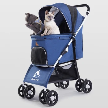 Multi-position adjustable full canopy   Lightweight  breathable  foldable pet stroller