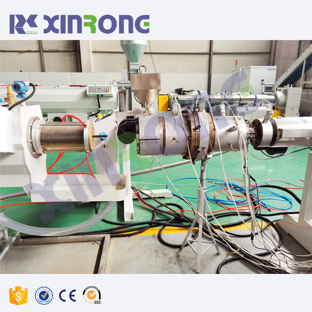XINRONG HDPE Pipe Manufacturing Machine with Coiler and Laser Printer