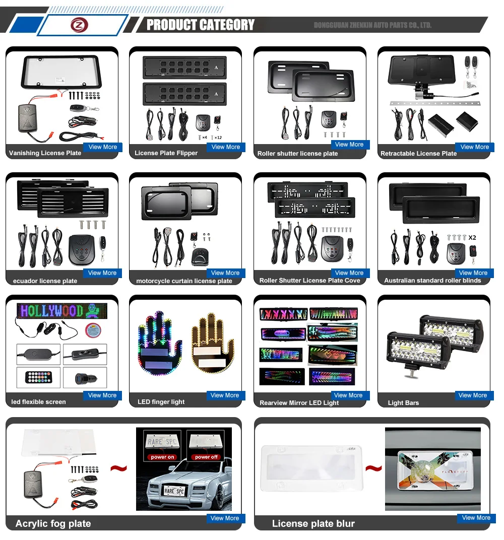 Hot Reversible License Plate Holder Flipper Remotes Control Electric