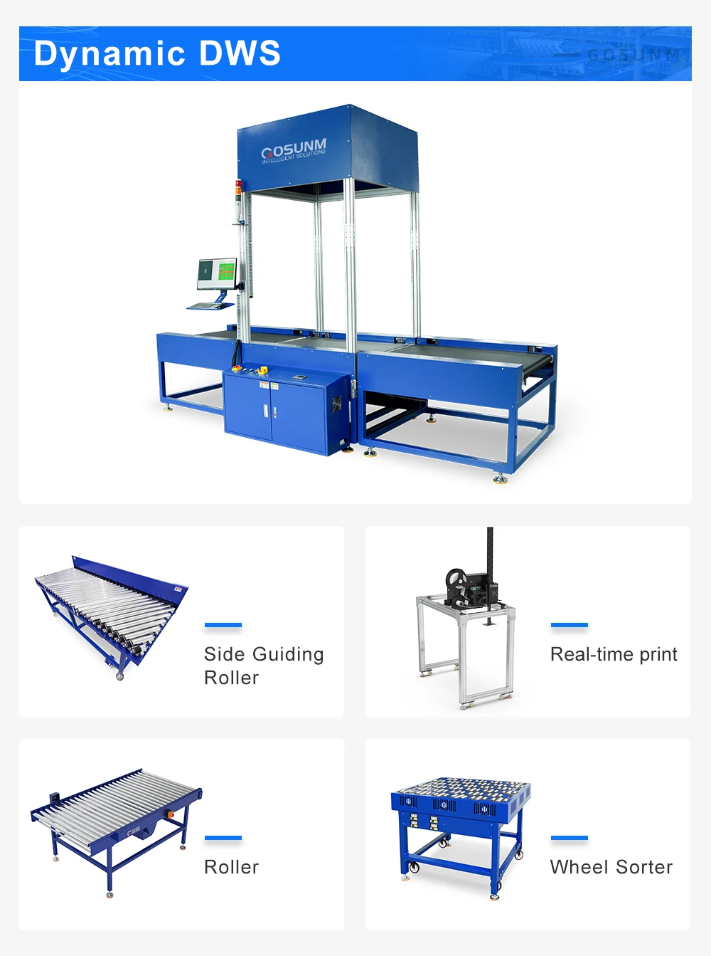 GOSUNM Dws Linear Belt Sorting Conveyor Efficient Parcel Sorting ...