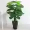 jade guanyin charm, 48 leaves, pot and grass
