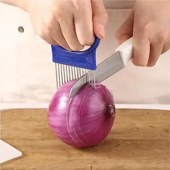 Hot Sale Cheap Price Kitchen Gadgets Stainless Steel Needle Lemon Holder Onion Cutter Meat Slicer