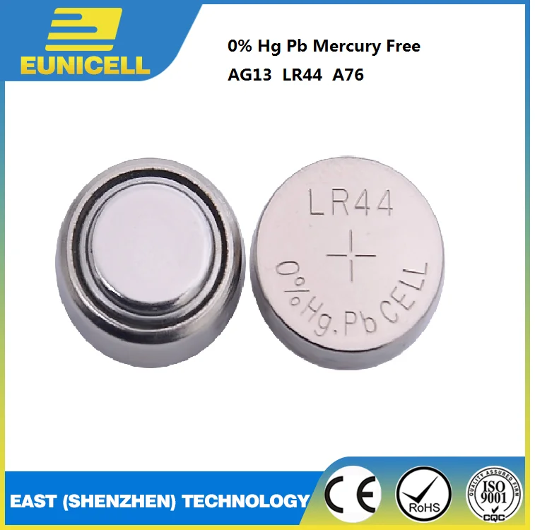 10 Batterie A Bottone LR44 1.5V – AG13 A76 357 357A LR1154 SR1154 SR44, Antiperdita, Per Piccoli Dispositivi Elettronici