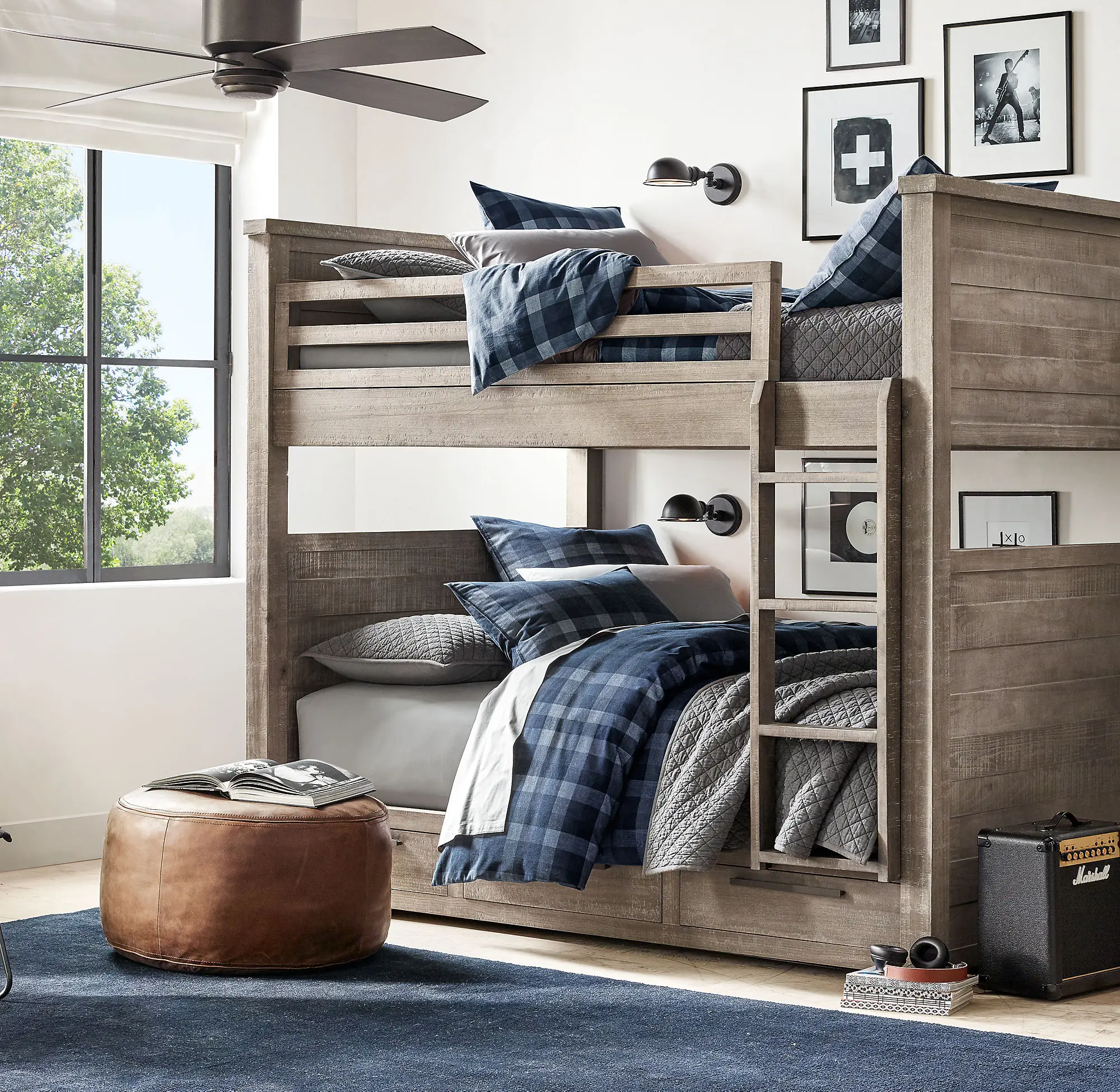Bedroom Furniture Set Bunk Bed Loft Beds Double Bed Twins with Cabinet