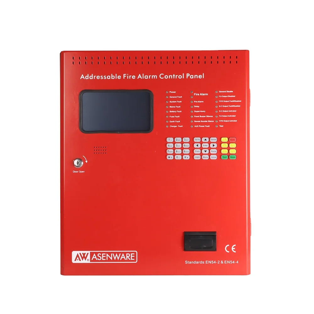 Asenware AW-FP200 Addressable Fire Alarm Panel TUV Approved Fire Detection System for Hotel,Factory