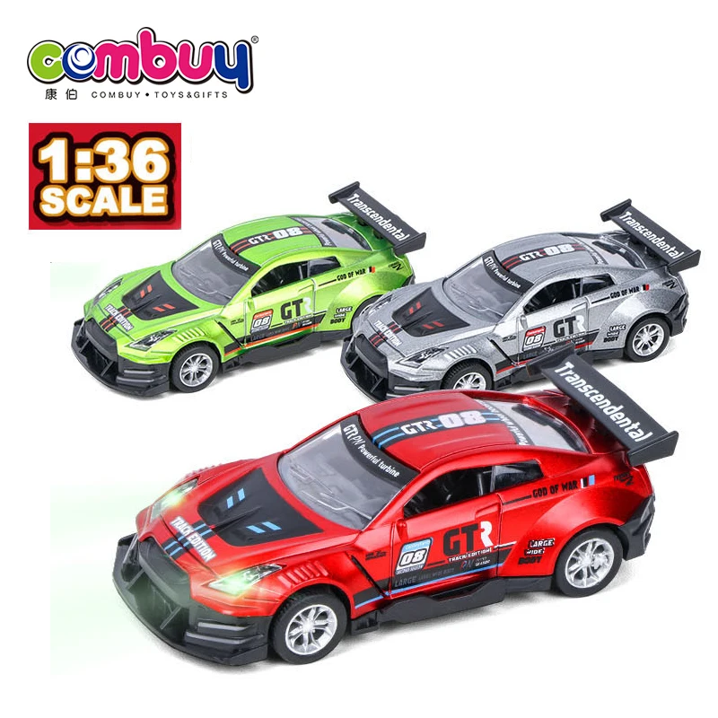 Mini Light Music Pull Back Toy Police Cars Diecast Model