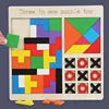 Russian + tangram + xo chess 3 in 1