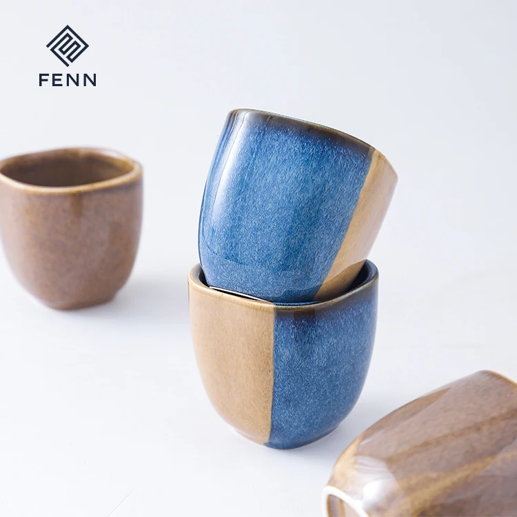 FENN 200ML Wholesale Japanese Style Tea Cup Pottery Saudi Arabia Ceramic Cups Custom Logo Kung Fu Tea Water Mugs Coffee Cup