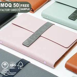 Binder Notebook Personalized Mini A7 Low MOQ Aesthetics Refillable OEM Durable Vegan Leather Loose Leaf Planner 6 Ring Organizer