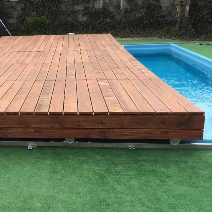 Piscina de Madera Maciza URBAN POOL con cubierta automática - Mercawater