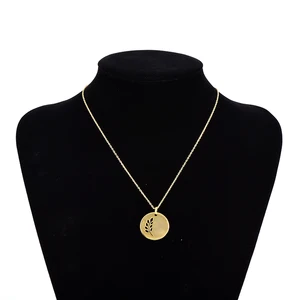 Keiyue Personalized Design Wedding Engagement Gift Jewelry 925 Sterling Silver CZ Leaf Shape Gold Plated Filled Long Pendant