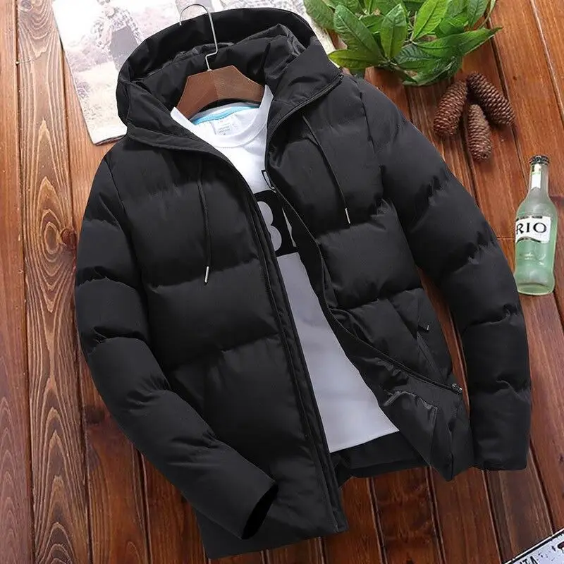 2022 Hot Winter Men's New Handsome Short Section of Cotton Clothing Korean  Version of the Slim Trend Down Cotton Jacket Men