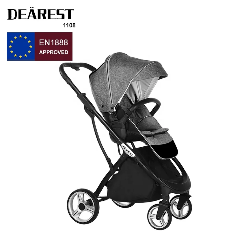 Dearest brand One hand easy fold and open 3in1 baby stroller with high landscape reversible seat model number 1108 Alibaba