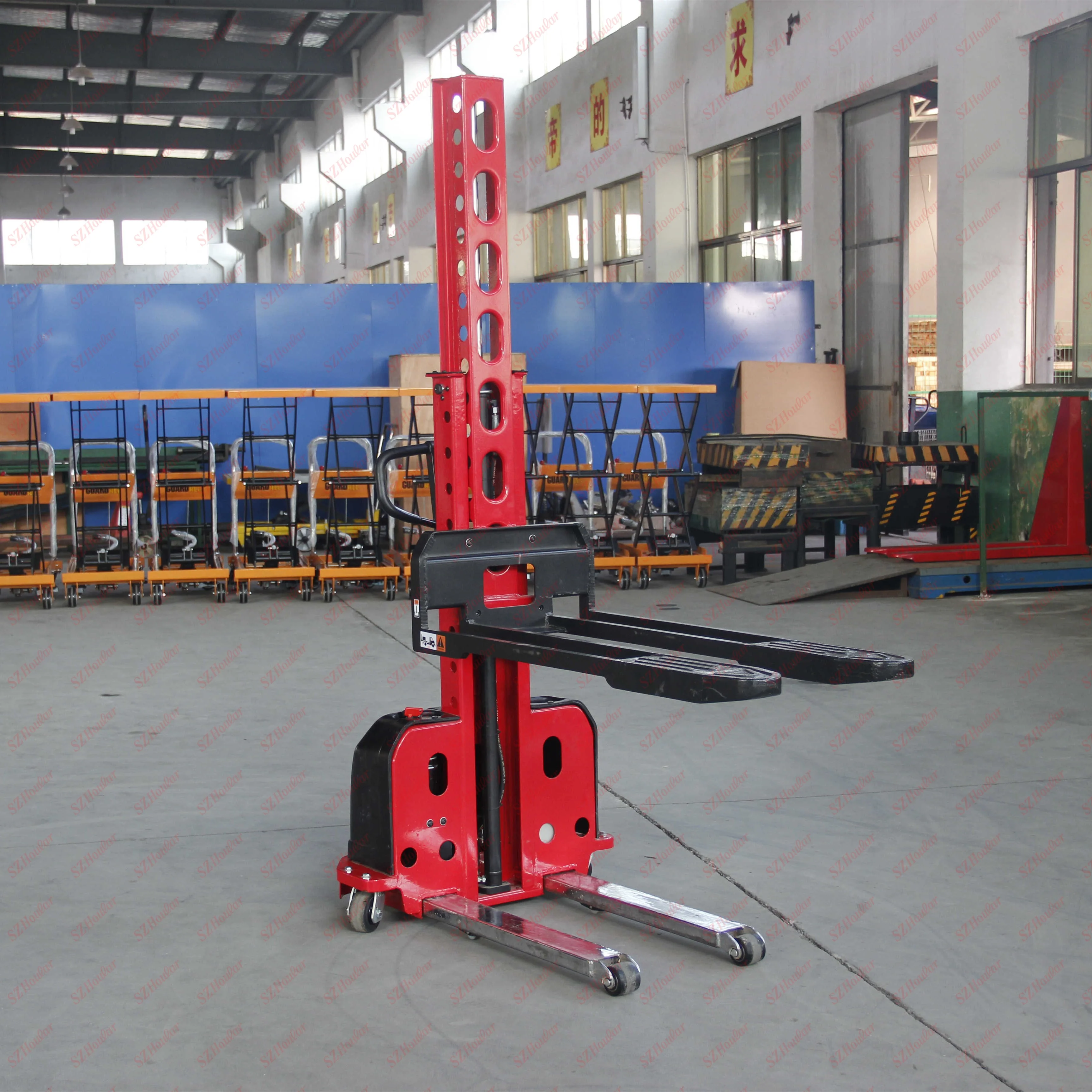 500kg Self Loading Stacker Portable Self Loading Pallet Stacker Self Lift Electric Stacker
