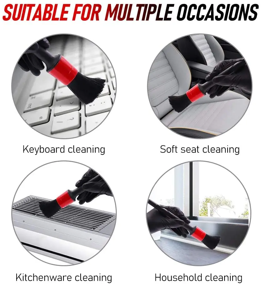 Manual PP Filament Car Detailing Brush Kit 5 Piece For Cleaning