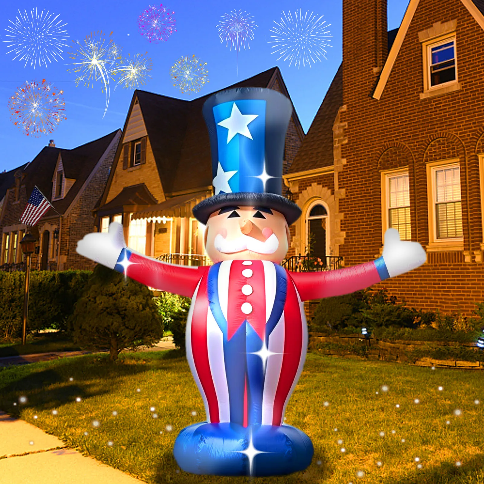 4th of July Inflatable 6ft Uncle Sam shops Motorcycle