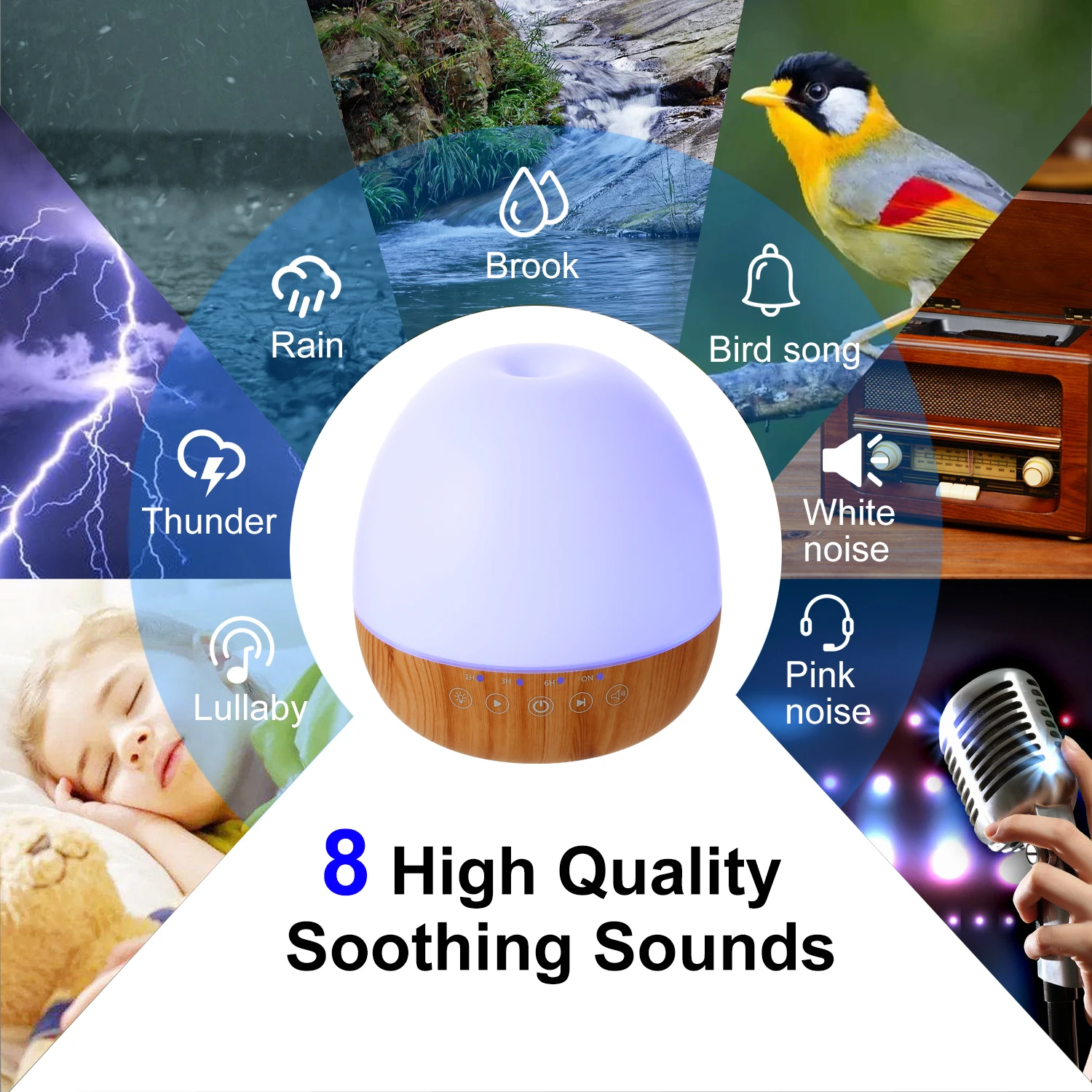 Newly 500ml Essential Oil Aromatherapy Diffuser Humidifier White Noise Machine Buy White Noise