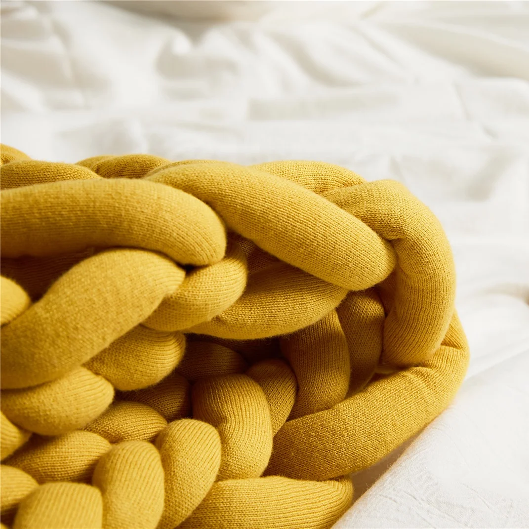 Chunky Knit Weighted Blanket LLY Custom Wholesale Cotton 15 Pounds 15lb 25lbs Bed Room Wearables Custom Color YIRUIO