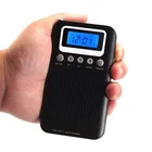 Digital Radio Digital AM FM Portable Pocket Radio With Alarm Clock AM FM Compact Radio Player Operated By 2 AAA Battery Stereo Headphone Sock