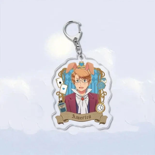 Fashionable Anime Axis Powers Keychain for Kawaii Decor