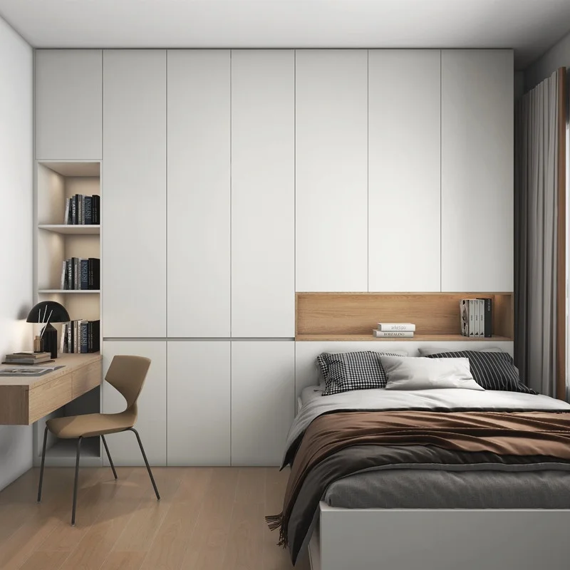 Foshan Source Factory's Modern One Door Walk-In Bedroom Wine Cabinet Customized Egger Wardrobe Living Room Hong Kong TV Cabinet