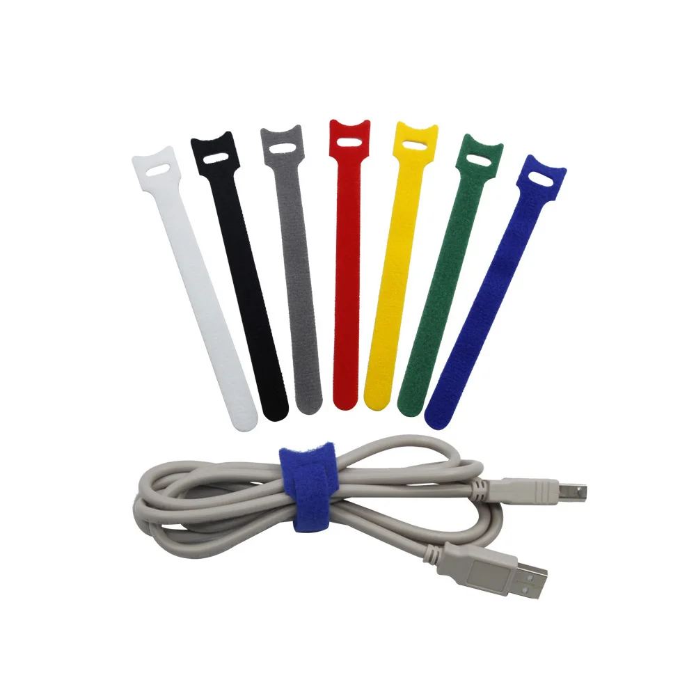 12x150mm Cable Binders Self Gripping Hook And Loop Strap Thin Hook